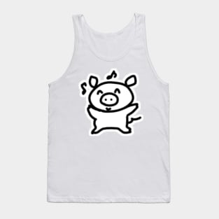 Happy Boo the kawaii pig. Tank Top